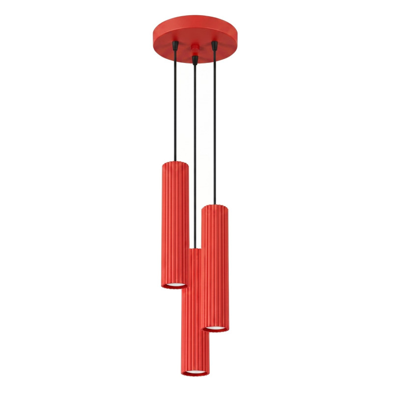 Lampa wisząca KARBON 3P czerwona SL.2341