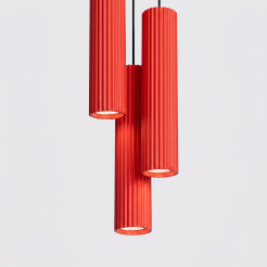 Lampa wisząca KARBON 3P czerwona SL.2341