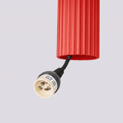 Lampa wisząca KARBON 3P czerwona SL.2341