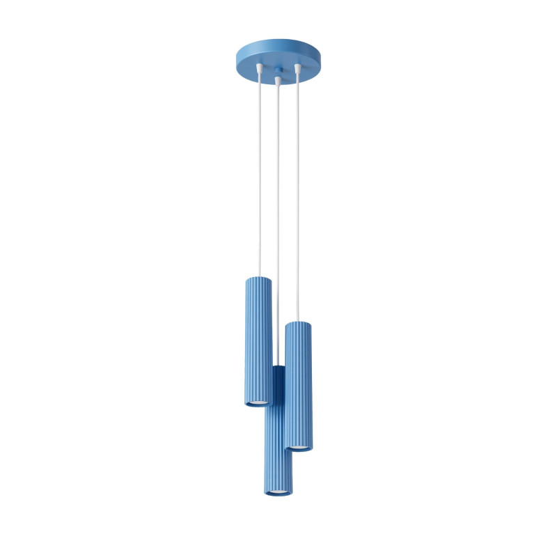 Lampa wisząca KARBON 3P błękitna SL.2343