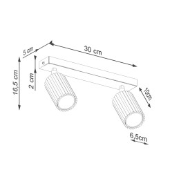 Plafon KARBON 2 żółty SL.2358