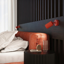 Plafon KARBON 2 czerwony SL.2365