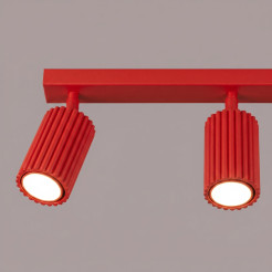 Plafon KARBON 3L czerwony SL.2366