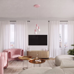 Lampa wisząca HALO 1 różowa SL.2387