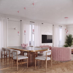 Lampa wisząca HALO 1 różowa SL.2387