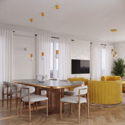 Lampa wisząca HALO 1 żółta SL.2393
