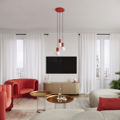 Lampa wisząca HALO 1 czerwona SL.2396
