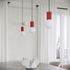 Lampa wisząca HALO 1 czerwona SL.2396