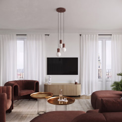 Lampa wisząca HALO 1 brązowa SL.2399