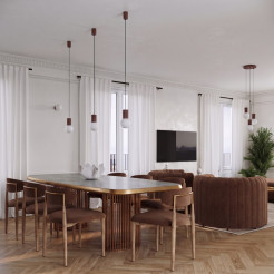 Lampa wisząca HALO 1 brązowa SL.2399