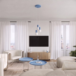 Lampa wisząca HALO 1 błękitna SL.2402
