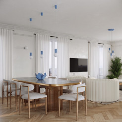 Lampa wisząca HALO 1 błękitna SL.2402
