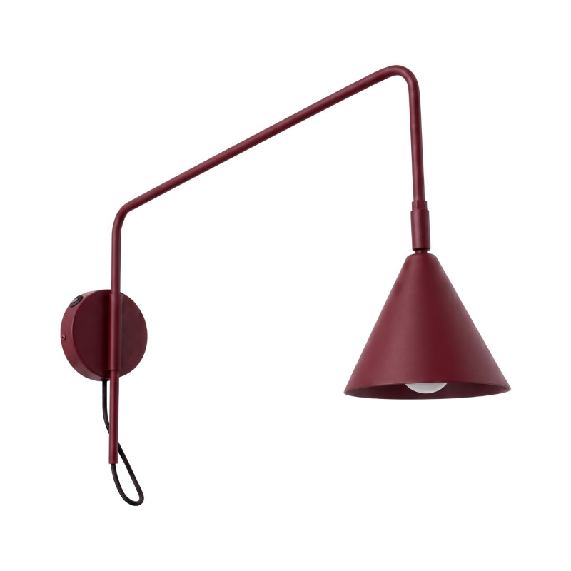 Kinkiet NOX 1 burgund z włącznikiem SL.2498