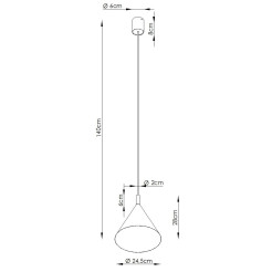 Lampa wisząca NOX 25 różowa SL.2530