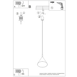 Lampa wisząca NOX 25 szałwiowa SL.2531