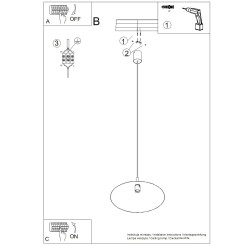 Lampa wisząca NOX 40 szałwiowa SL.2546