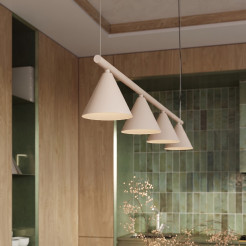 Żyrandol NOX 4L taupe SL.2557