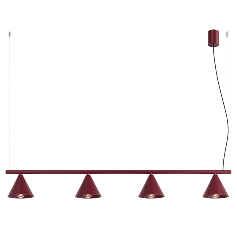 Żyrandol NOX 4L burgund SL.2558