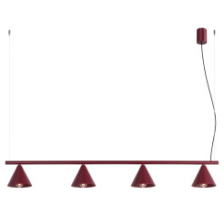 Żyrandol NOX 4L burgund SL.2558