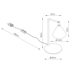 Lampa biurkowa NOX różowa SL.2575