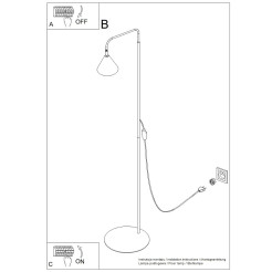 Lampa podłogowa NOX taupe SL.2587