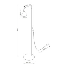 Lampa podłogowa NOX czerwona SL.2593