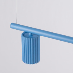 Żyrandol KARBON 4 błękitna SL.2726