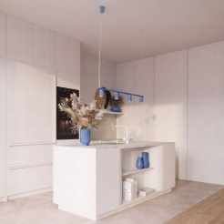 Żyrandol KARBON 4 błękitna SL.2726