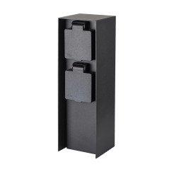 Słupek Ogrodowy Electric Slim 23cm 2 Schuko Gniazda 16A EKO2901