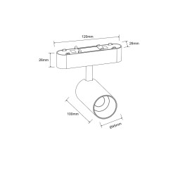 Reflektor Slim Veltra 10W CCT czarny LP-606-MAG SLIM 10W CCT BK