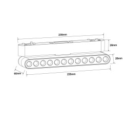Reflektor Slim Blaze 12W LED CCT biały LP-616-MAG SLIM 12W CCT WH