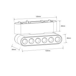 Reflektor Slim Blaze 6W LED CCT biały LP-616-MAG SLIM 6W CCT WH