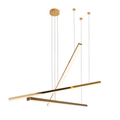 MAXLIGHT P0426D LAMPA WISZĄCA TRIO 3 ZŁOTA ŚCIEMNIALNA