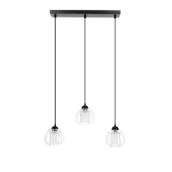 VALERIA lampa wisząca czarny 3x40W E27 klosz bezbarwny 33-58225