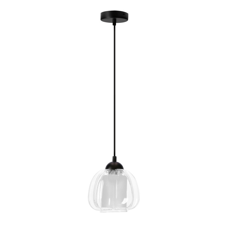 VALERIA lampa wisząca czarny 1x40W E27 klosz bezbarwny 31-58201