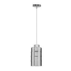 METZ lampa wisząca chromowy 1x40W E27 klosz dymiony lustrzany 31-58331
