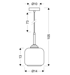 ESTIMA lampa wisząca czarny 1x40W E27 klosz bezbarwny+piaskowany 31-58102