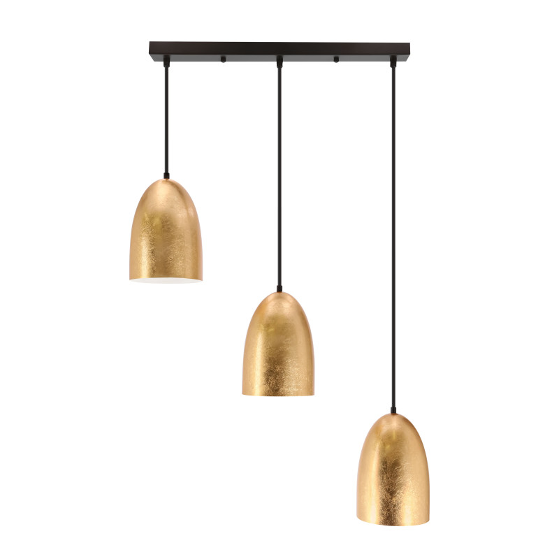 Icaro lampa wisząca czarny 3x40W E27 klosz złoty 33-61881