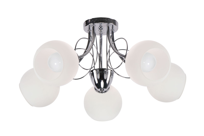 FANTA lampa sufitowa chromowy 5x40W E27 klosz biały 35-62185
