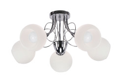 FANTA lampa sufitowa chromowy 5x40W E27 klosz biały 35-62185