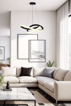 SPLOT lampa sufitowa czarny 32W LED 3000, 4000, 6000K osłonka biała 31-54128