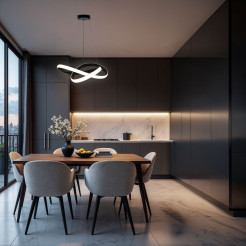 SPLOT lampa wisząca czarny 28W LED 3000, 4000, 6000K osłonka biała 31-54111
