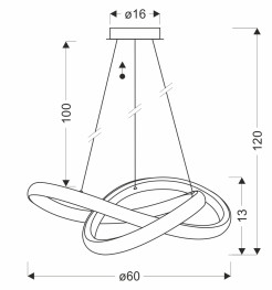 SPLOT lampa wisząca czarny 28W LED 3000, 4000, 6000K osłonka biała 31-54111