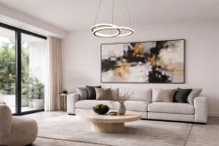 EDEN lampa wisząca złoty 32W LED 3000, 4000, 6000K osłonka biała 31-54098