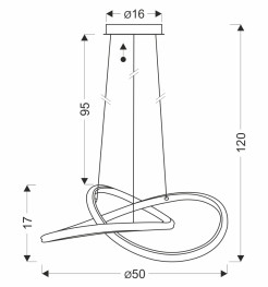 ELIO lampa wisząca złoty 32W LED 3000, 4500, 6500K kryształki bezbarwne 31-54050