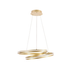 SANTA lampa wisząca złoty 32W LED 3000, 4000, 6500K maskownica biały 31-54036