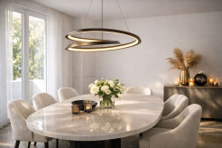 CALLAS lampa wisząca czarny 32W LED 3000, 4500, 6500K osłonka biała 31-54029