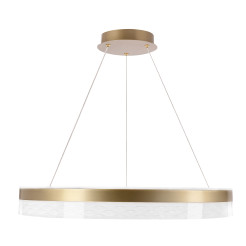 GLORIS lampa wisząca kawowy 36W LED 3000, 4500, 6500K kryształki bezbarwne 32-54012