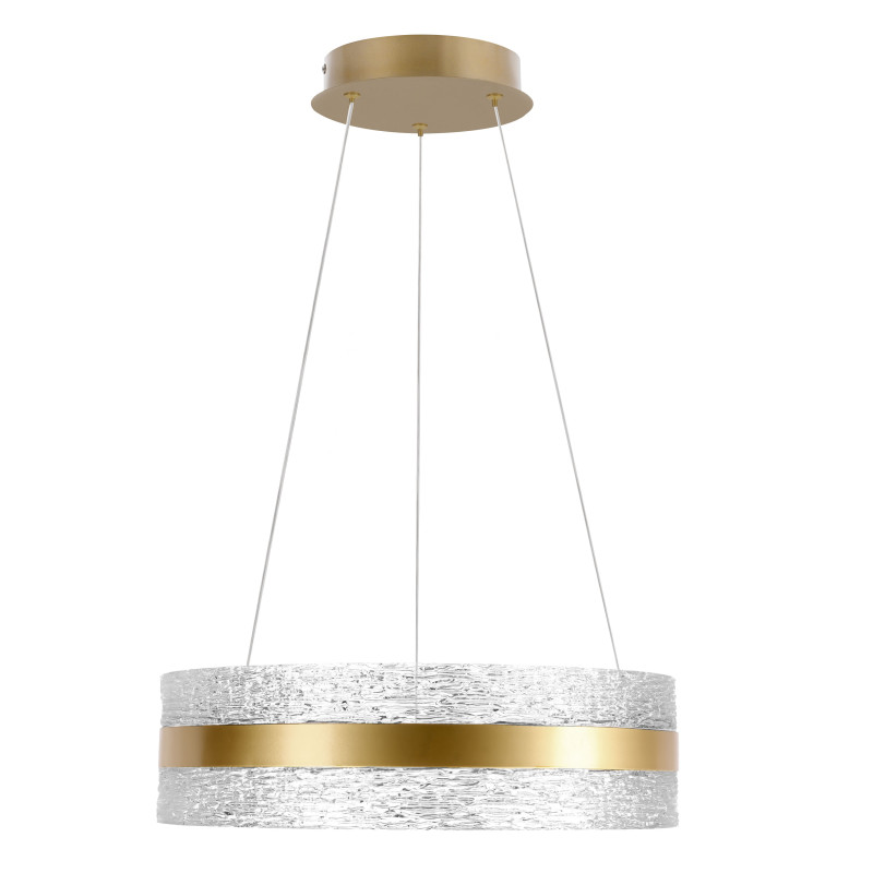 CASTILLO 40 lampa wisząca złoty 24W LED 3000, 4500, 6500K kryształki bezbarwne 32-53985