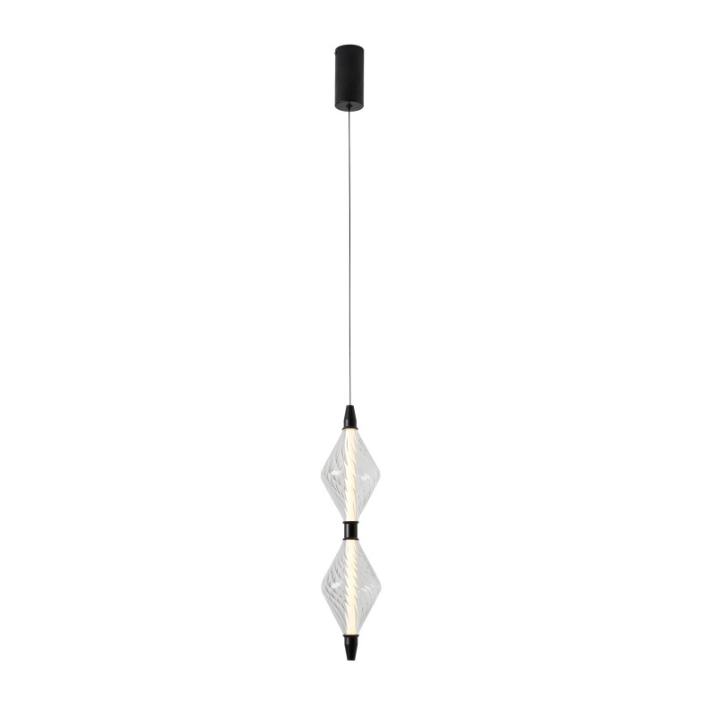 VITA lampa wisząca czarny 7,5W LED 2700K 2 x klosz bezbarwny 31-54609